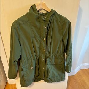 J. Crew Green Hooded Jacket